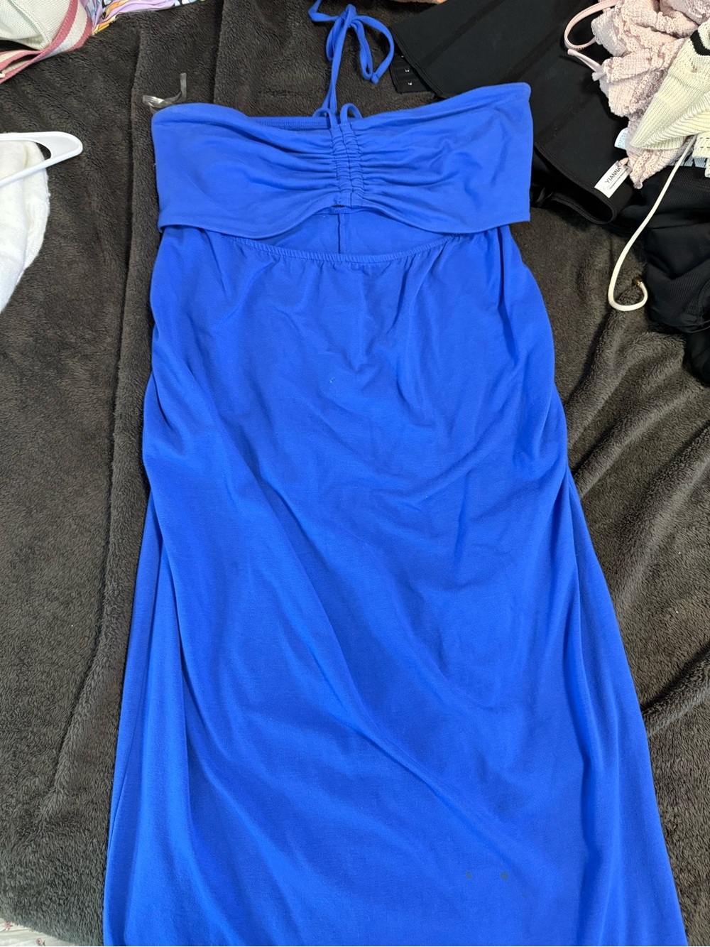 Blue Strapless Maxi Dress - Classic Summer Style